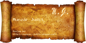 Munzár Judit névjegykártya